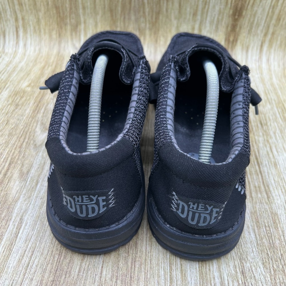 Hey Dude Wally Stretch Sox Men's Size 11 Black Slip On Loafers Boat Shoes - Picture 4 of 10